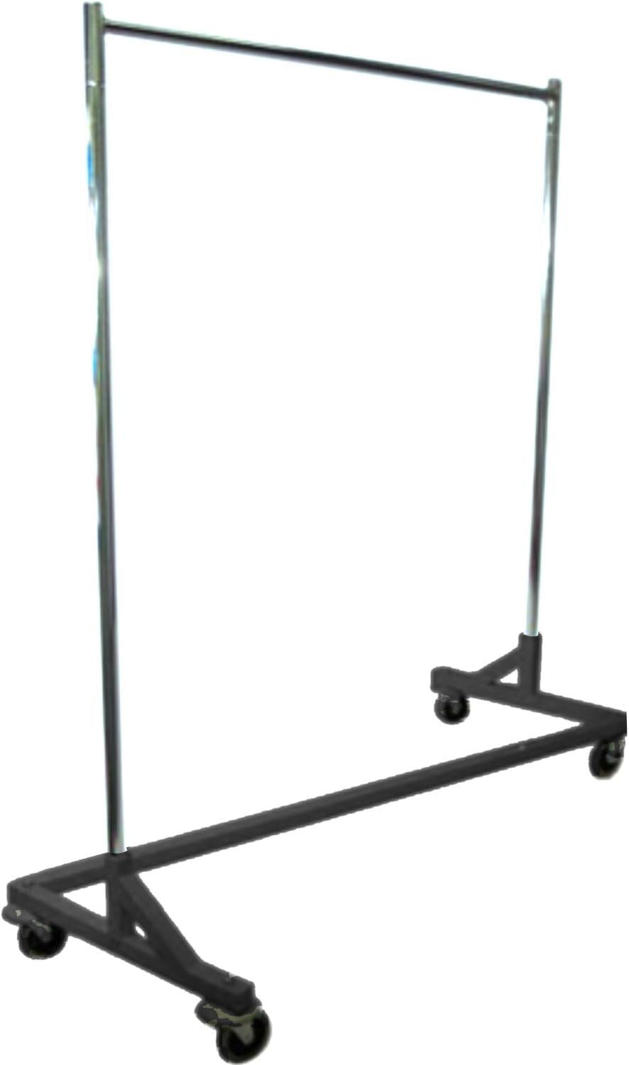Only Hangers Heavy Duty Adjustable Height Z Rack with Nesting Black Base, 400+ LBS Load Capacity
