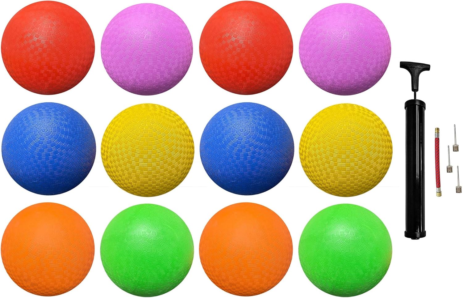 Biggz Rubber Kick Balls 8.5 inch Playground Balls for Kids and Adults - Official Size for Dodge Ball - Available Packs of 6, 12, 48