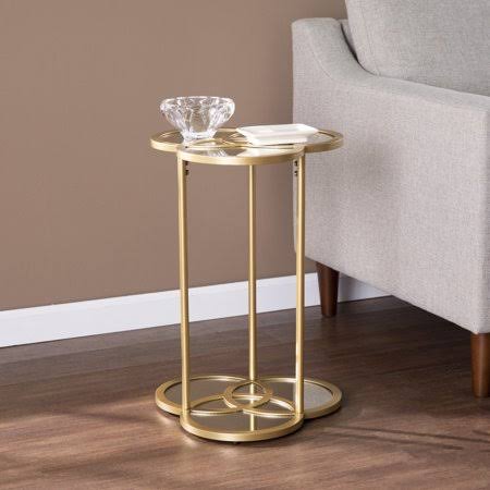 Southern Enterprises Shirlania Geometric Accent Table, Gold