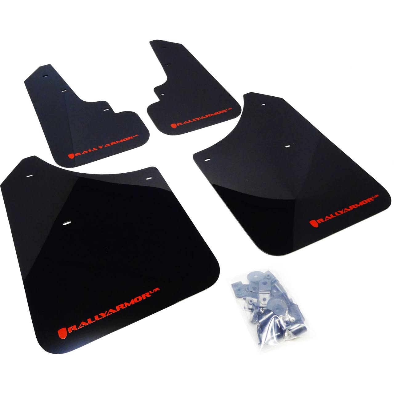 Rally Armor 2003-2008 Subaru Forester UR Black Mud Flap w/ Red Logo