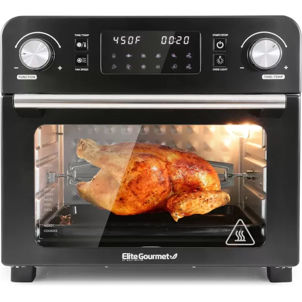 Air Fryers EAF9310 Digital Programmable Fryer Oven, Oil-Less Convection Oven Extra Large 24.5 Quart Capacity, fits 12&Prime; pizza, Grill, Bake, Roast, Air Fry, 1700-Watts, Black