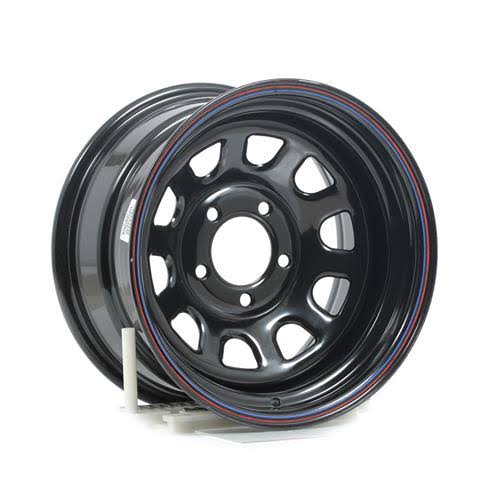 Cragar : Wheel, D WINDOW, Steel, Black, 15 inch x 8 in., 5 x 4.75 inch Bolt Circle, 4.00 inch Wheels