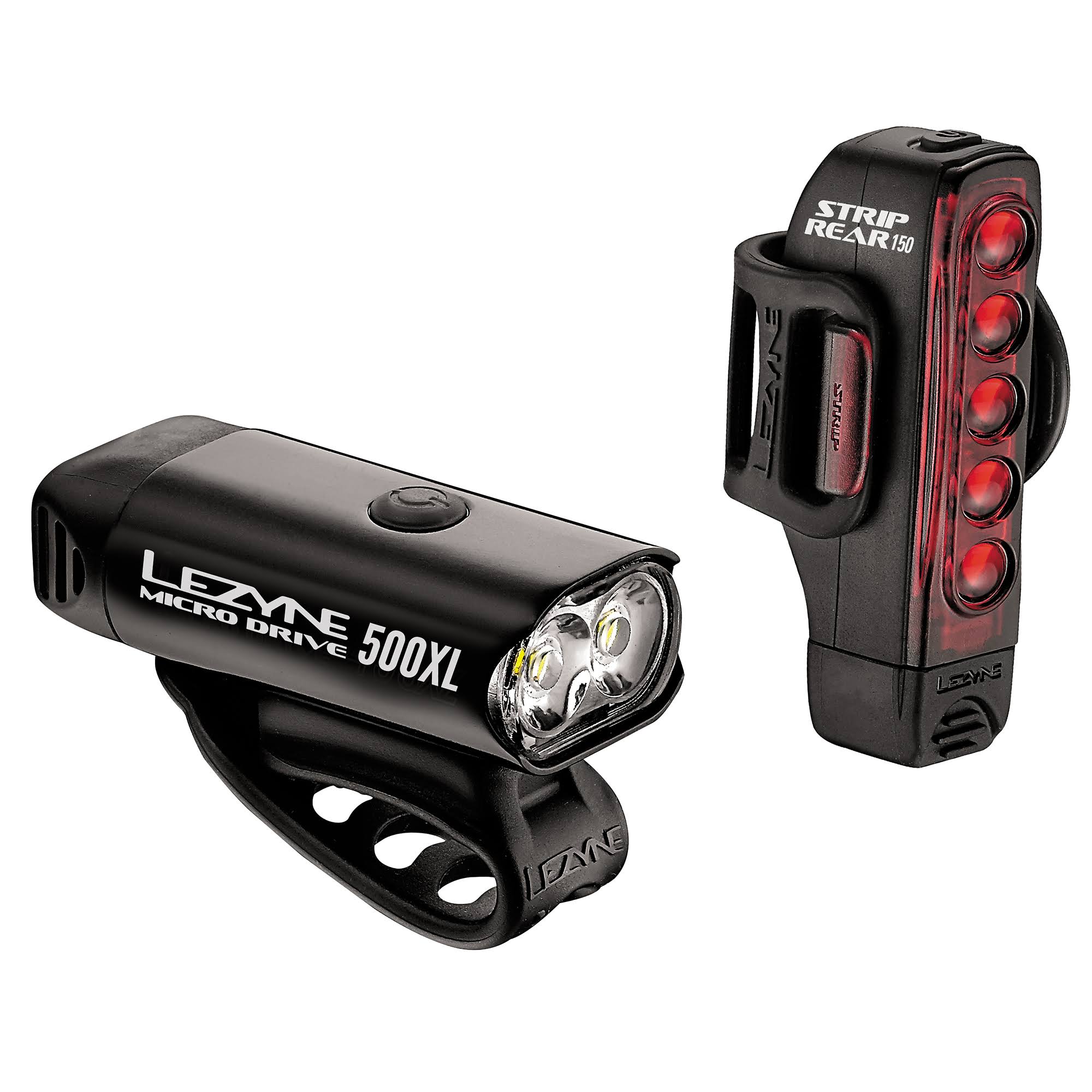 Lezyne Micro Drive 500XL/STRIP Drive Light Set Black / Os
