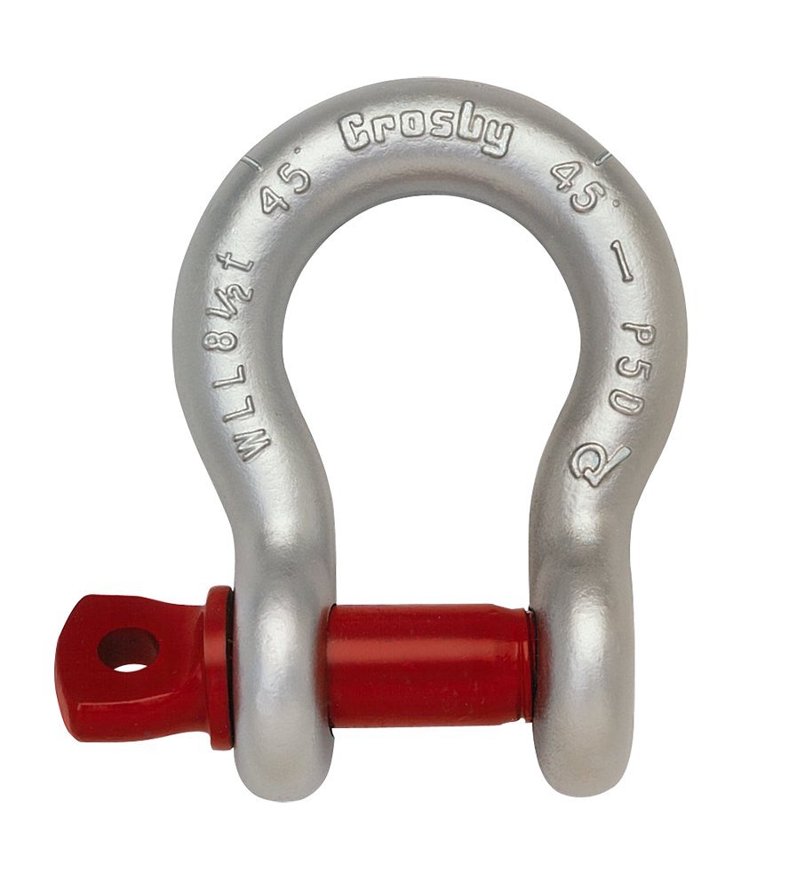 Crosby G-209 1-1/4-Inch Carbon Steel Anchor Shackle | 12 Ton Working Load Limit | Alloy Screw Pin | 1018570
