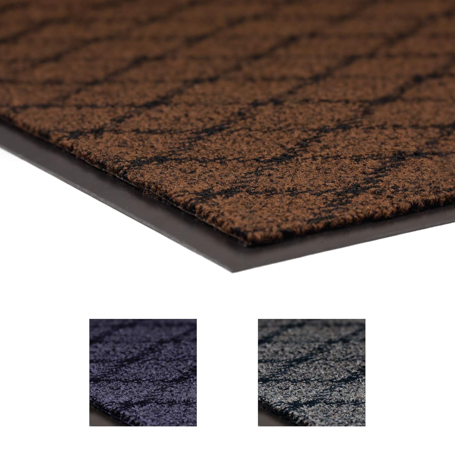 NoTrax 125 Evergreen Diamond&trade; Vinyl Backed Entrance Mat, for Home or Office, 3' X 4' Brown