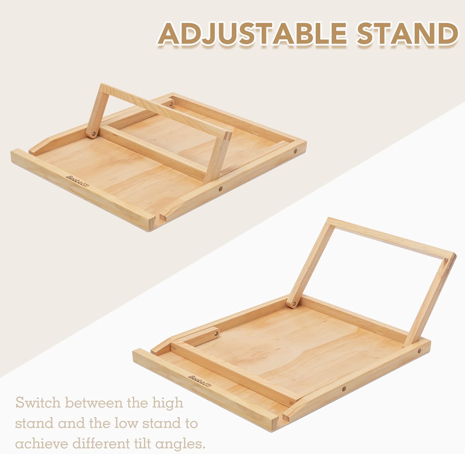 Becko US Wooden Jigsaw Puzzle Board with Easel Tilting Puzzle Board Portable Puzzle Board and Bracket Set for Up to 1000 Pieces