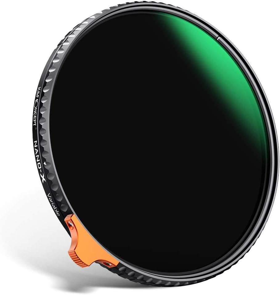 K&F Concept 72mm Variable ND Filter ND2-ND400 (9 Stops) with Putter HD 28 Multi-Layer Coated Janpanese Optical Glass Adjustable Neutral Density Filter for Camera Lens (Nano-X II) Pack of 2