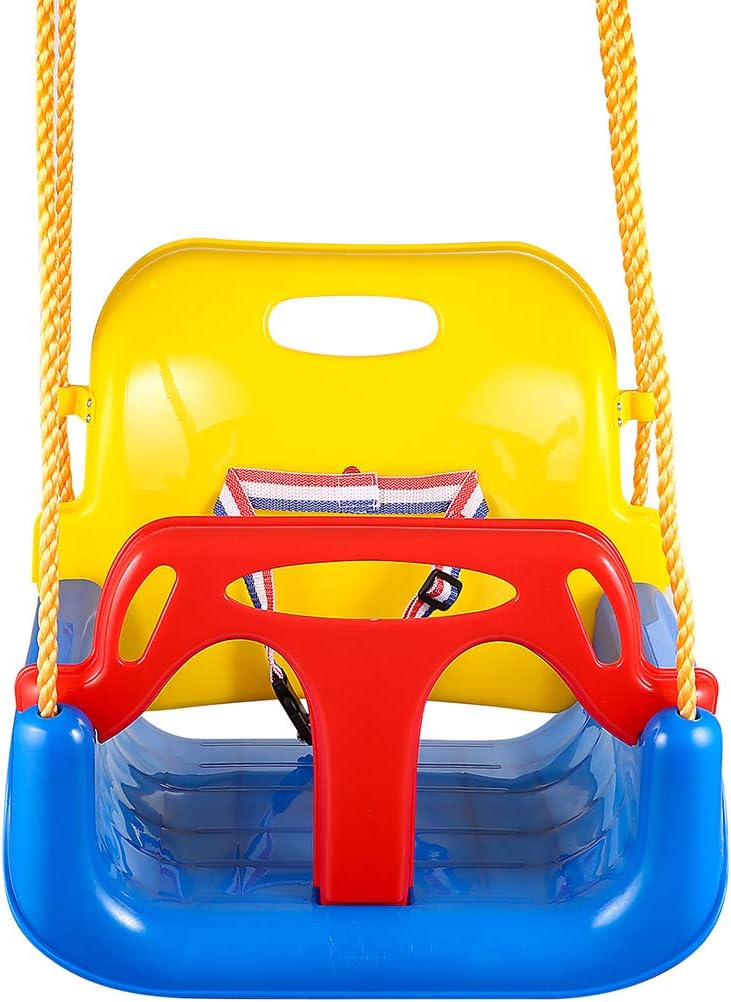 Jaketen 3-in-1 Toddler Swing Seat Hanging Swing Set for Playground Swing Set,Infants to Teens Swing (Blue) Pack of 2