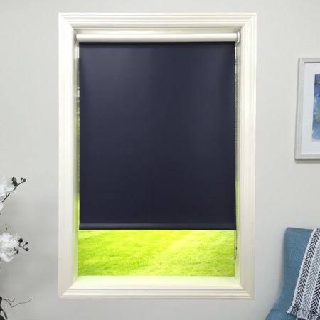 Harbor Shades Navy Blackout Roller Shade - Width: 23