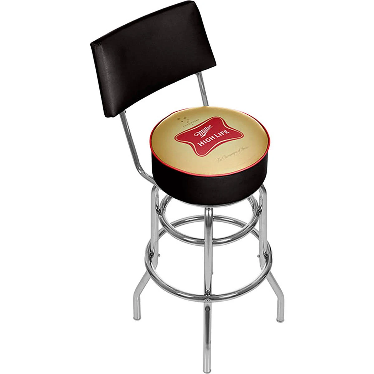 Trademark Miller High Life Padded Bar Stool with Back