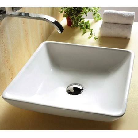 Caracalla CA4322 Ceramica Ceramic Square Vessel Bathroom Sink