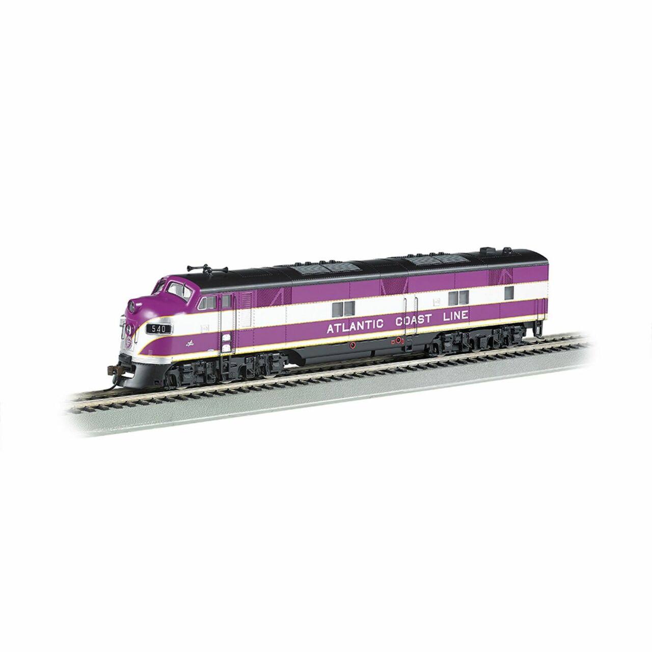 Bachmann - EMD E7 - Standard DC -- Atlantic Coast Line (Purple, Silver) - HO 66704
