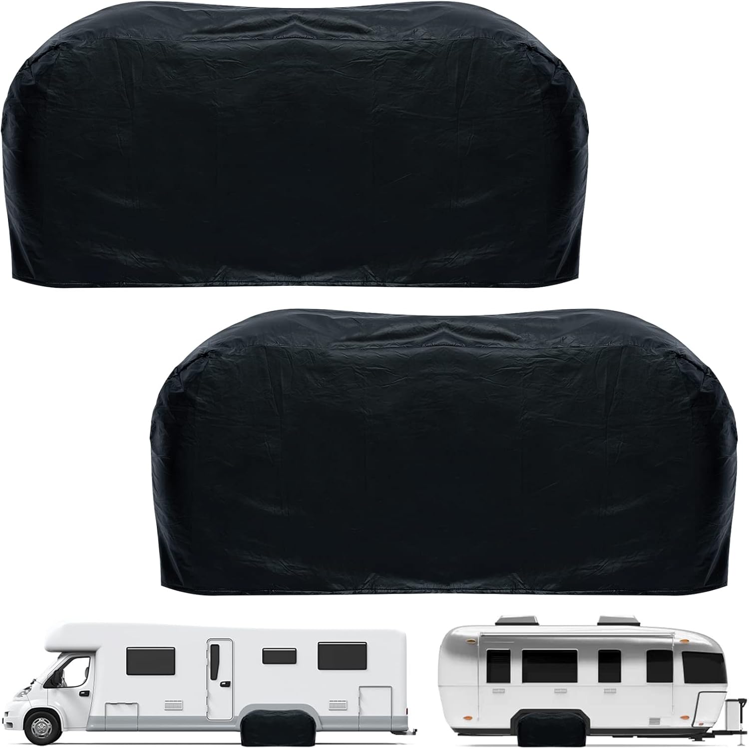 2 Pcs Double Axle Wheel Cover - Double Tire Cover Dual Tire Cover Dual Wheel Cover Double Wheel Cover- Waterproof Cold & Sun Protection for RVs Campers Dual Axle Trailers Tires from 30