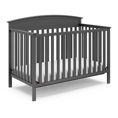 Graco Benton 4-in-1 Convertible Crib, Gray, Solid Pine and Wood Product Construction, Converts to Toddler Bed or Day Bed (Mattre