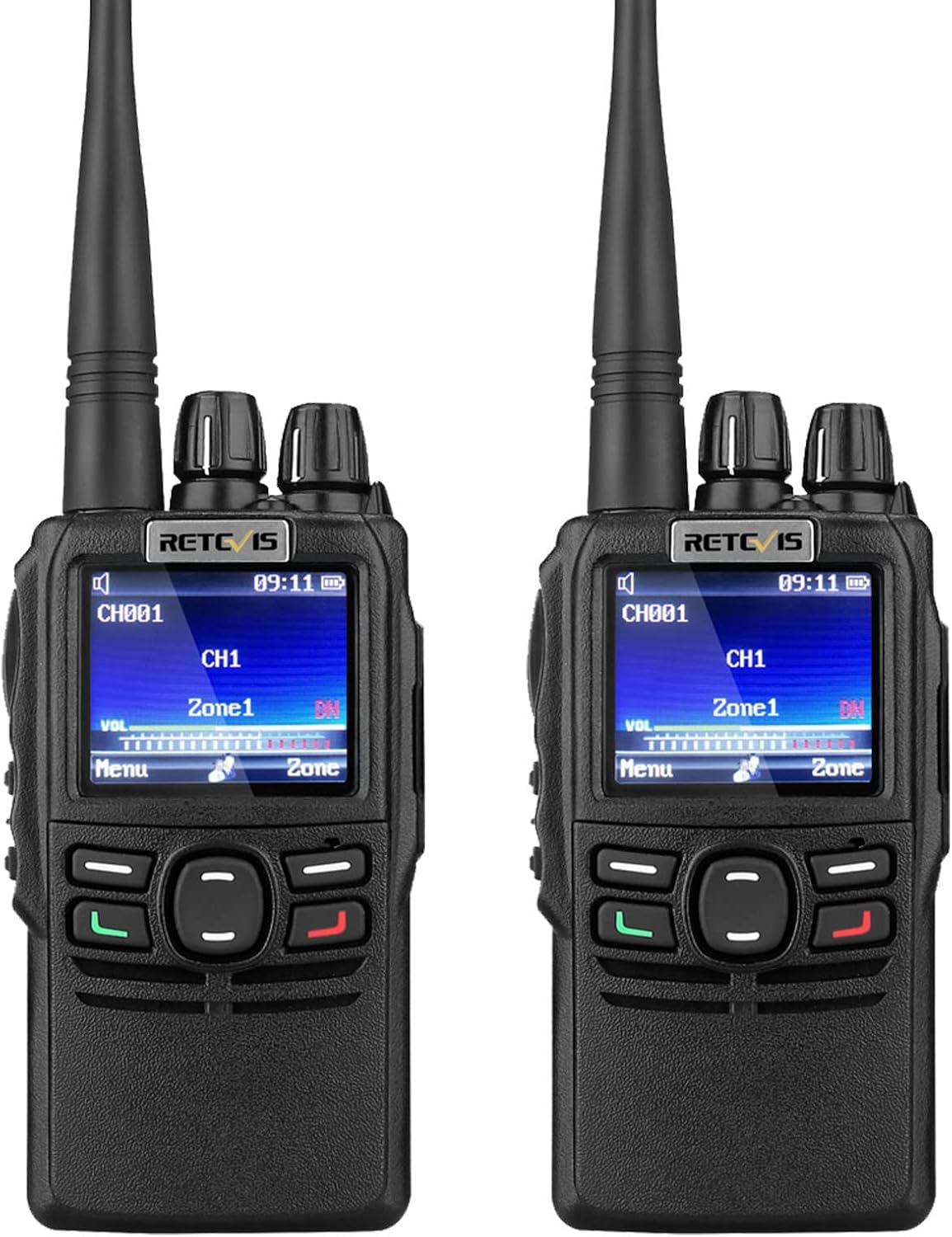 Retevis RB22 Digital Walkie Talkies,4000CH Digital/Analog Two Way Radio, DMR Handheld Radio IP66 Waterproof, TDMA, SMS, Professional Walkie Talkie for Business (2 Pack)