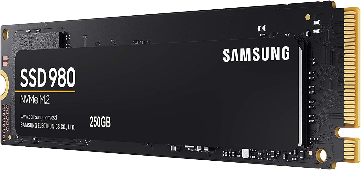 Sam-Sung 980 SSD M.2 NVMe/MZ-V8V250B / Interface Internal Solid State Drive with V-NAND Technology for Gaming, Heavy Graphics, Full Power Mode (250 GB) Pack of 2