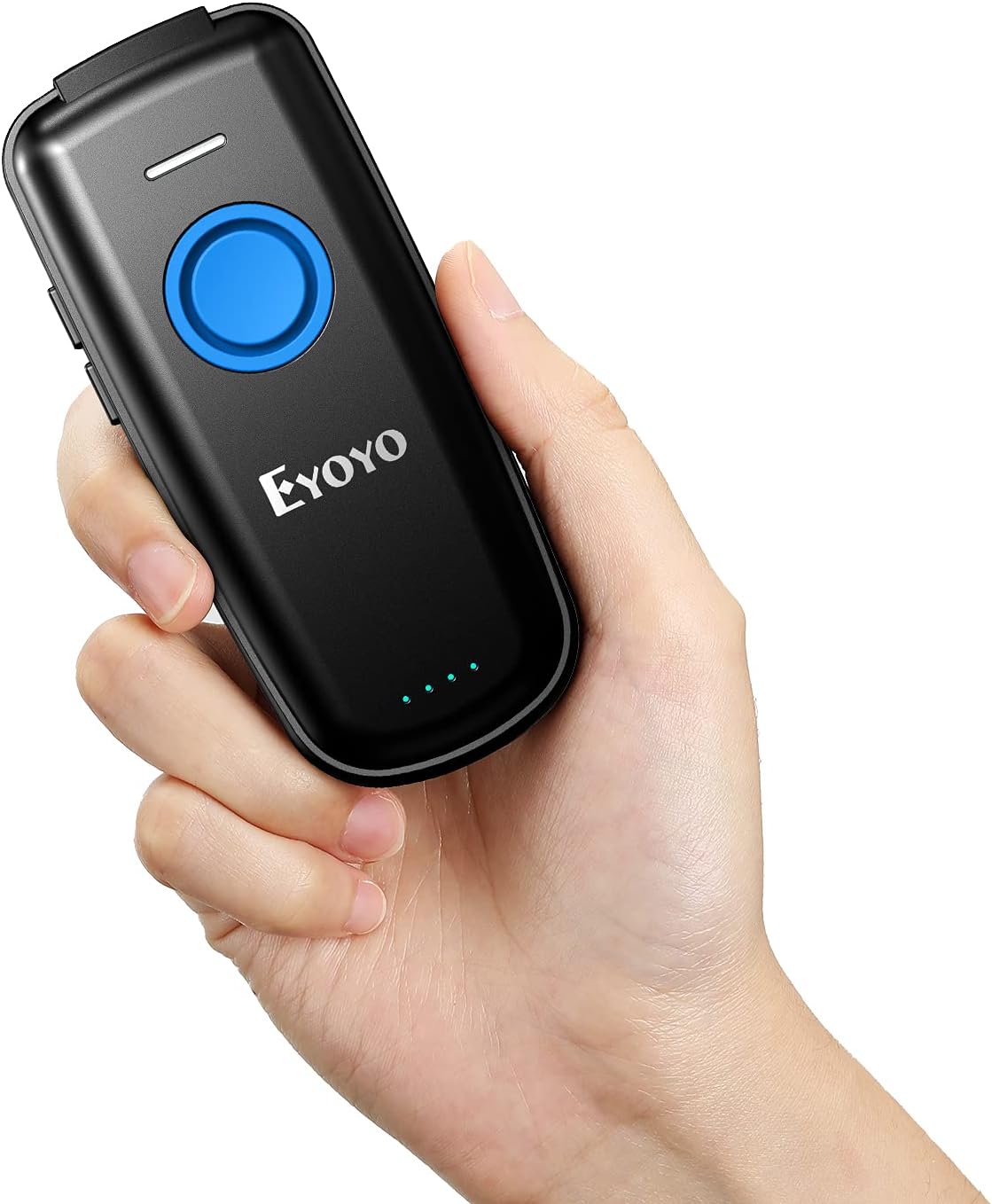 Eyoyo 1D Linear Wireless Barcode Scanner Bluetooth,Fast&Accurate Scanning,Volume Adjust Button,Battery Level Indicator,Mini Portable Pocket Inventory Bar Codes Reader for Computer, Android, iOS Phones