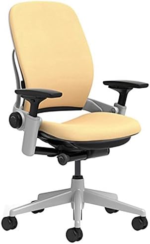Steelcase Leap Chair with Platinum Base & Hard Floor Caster, Black