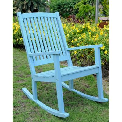 Beachcrest Home Bristol Rocking Chair Finish: Sky Blue