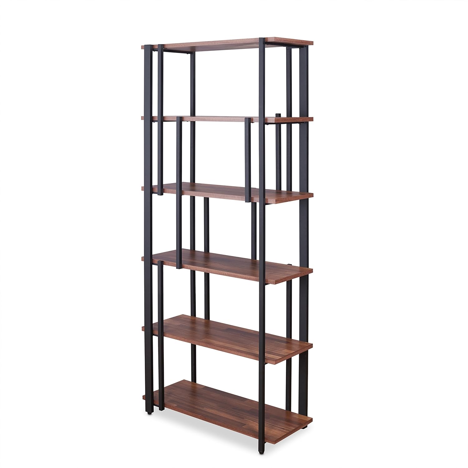 ACME Furniture Bookcase, Walnut & Sandy Black