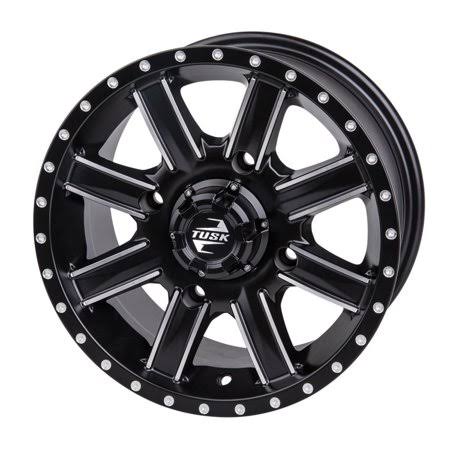 4/156 Tusk Cascade Wheel 14x7 4.0 + 3.0 Machined/Black