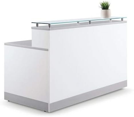 Esquire Glass Top Reception Desk 63