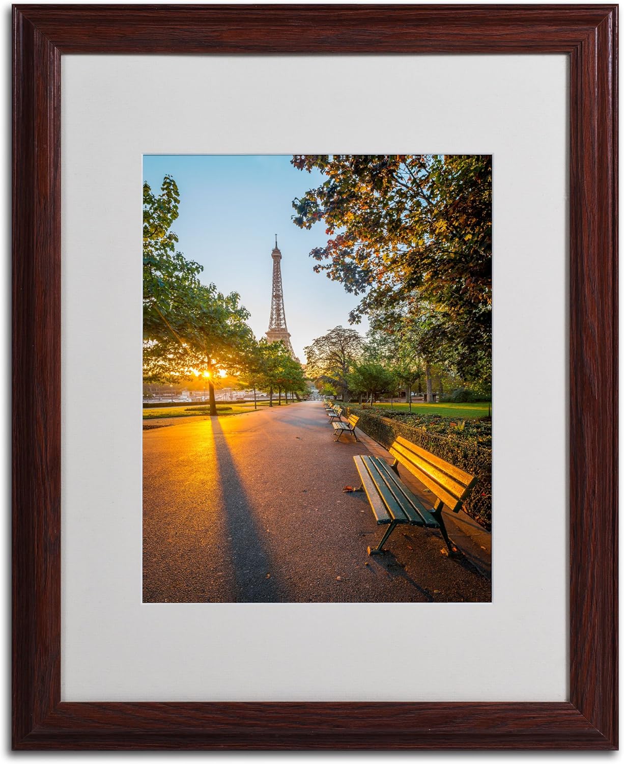 Crazy Morning Light Paris Artwork by Mathieu Rivrin, 16 by 20-Inch, Wood Frame Pack of 2
