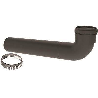 Polypro 3 in. Diameter Extended Black 90 Elbow for Venting Water Heaters - Duravent - 3PPS-E90EBC