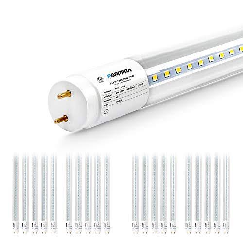 Parmida (20 Pack) 4ft LED T8 Ballast Bypass Type B Light TUBE, 5000K, 18W, UL-Listed for Single-Ended u0026 Dual-Ended Connectio
