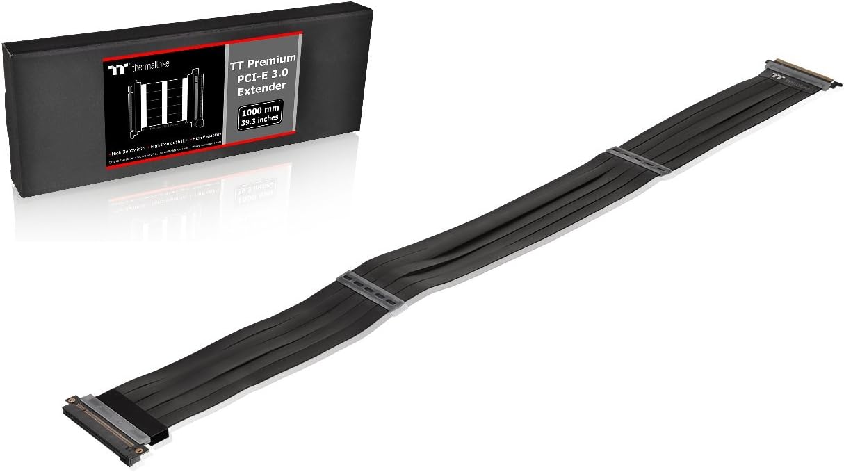 Thermaltake TT Premium PCI-E 4.0 High Speed Flexible Extender Riser Cable 600mm AC-059-CO1OTN-C1