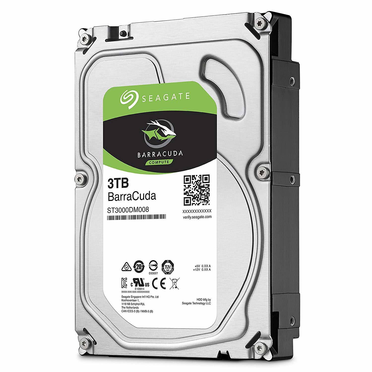 Seagate Barracuda ST3000DM008 3 TB 3.5 inch Internal Hard Drive - SATA - 64 MB Buffer