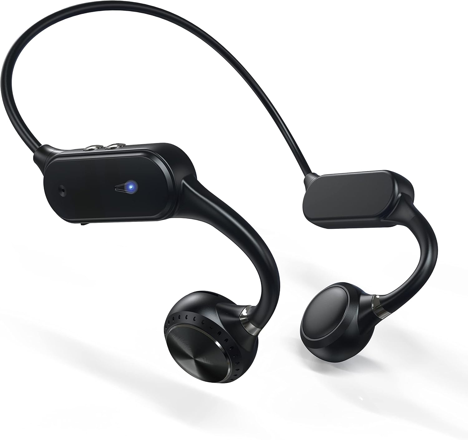 Wireless Bone Conduction Headphones Bluetooth Open Ear Sports Headset with Mic, EMPERSTAR IPX5 Sweatproof for Running, Bicycling, Hiking (Black)