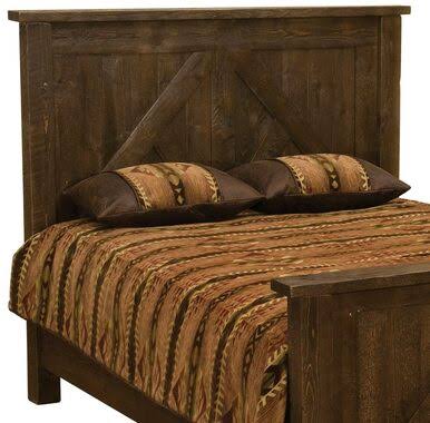 Frontier Barn Brown Timber Frame Headboard - Twin, Black Forest Decor