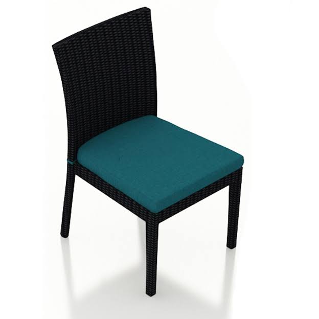 Harmonia Living Urbana Patio Dining Side Chair in Spectrum Peacock
