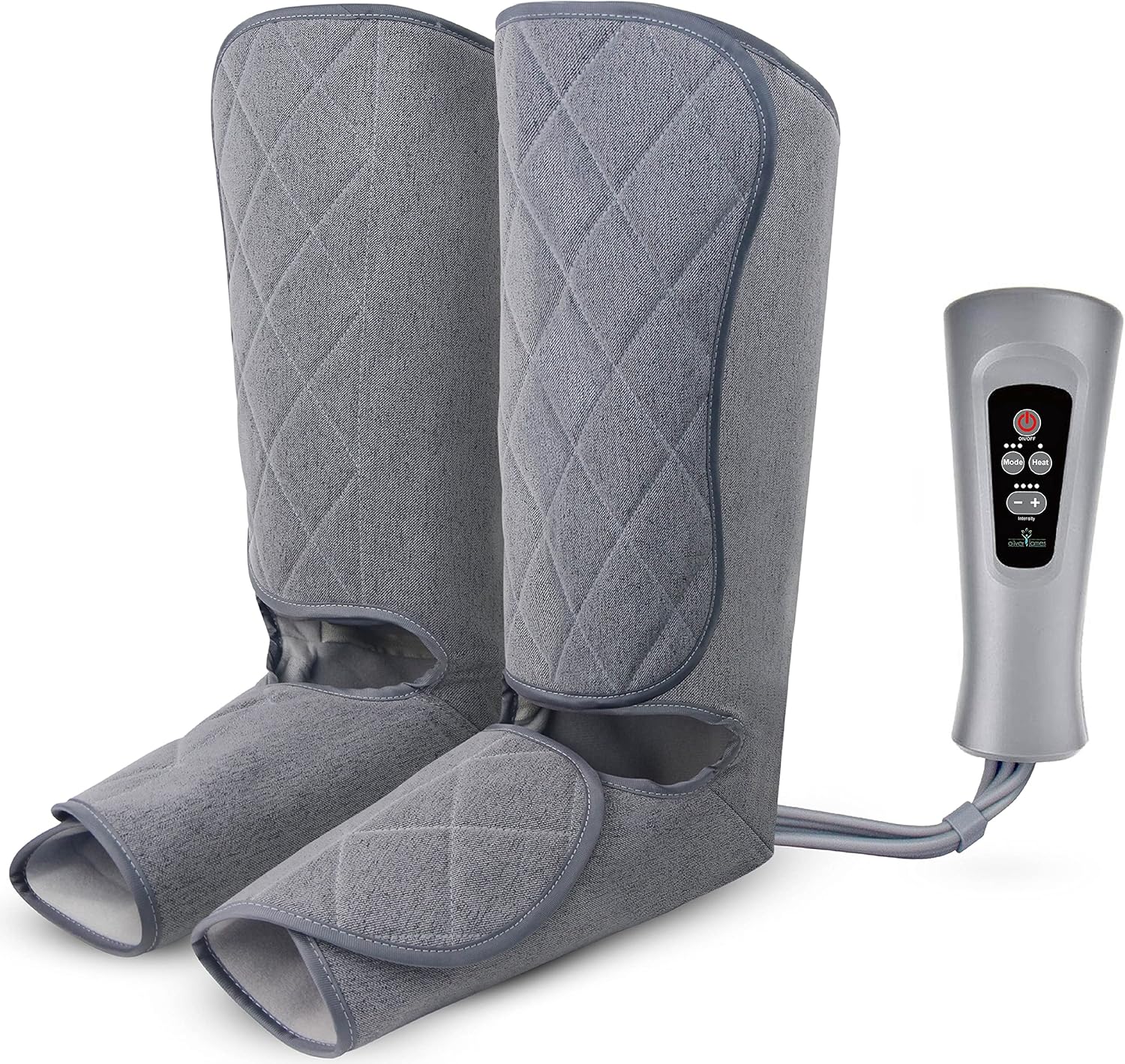 Oliver James Leg Massager with Heat and Compression - Feet and Leg Compression Massager for Improved Blood Circulation & Muscle Tension Relief - Multiple Modes & Intensity Levels Pack of 2