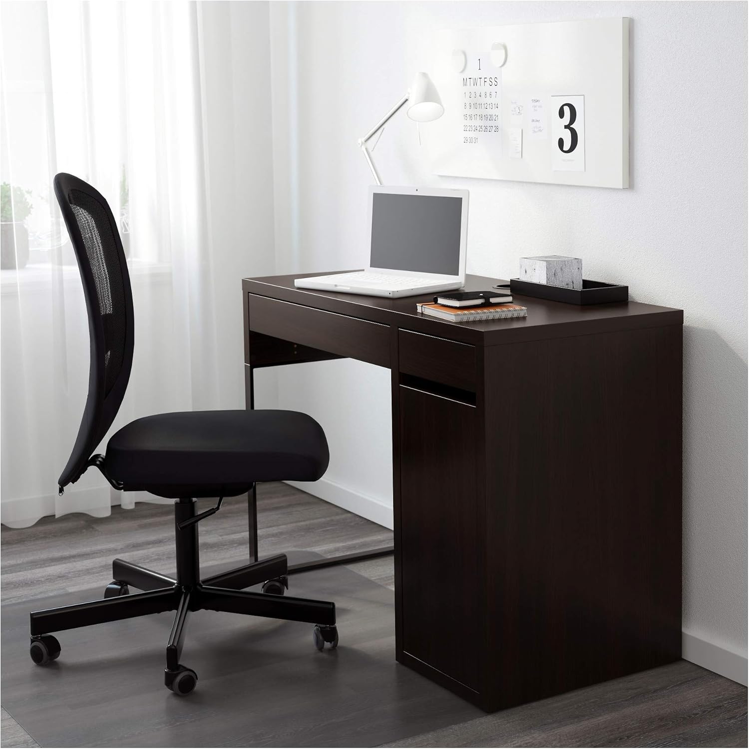 IKEA Micke Desk, Black-Brown