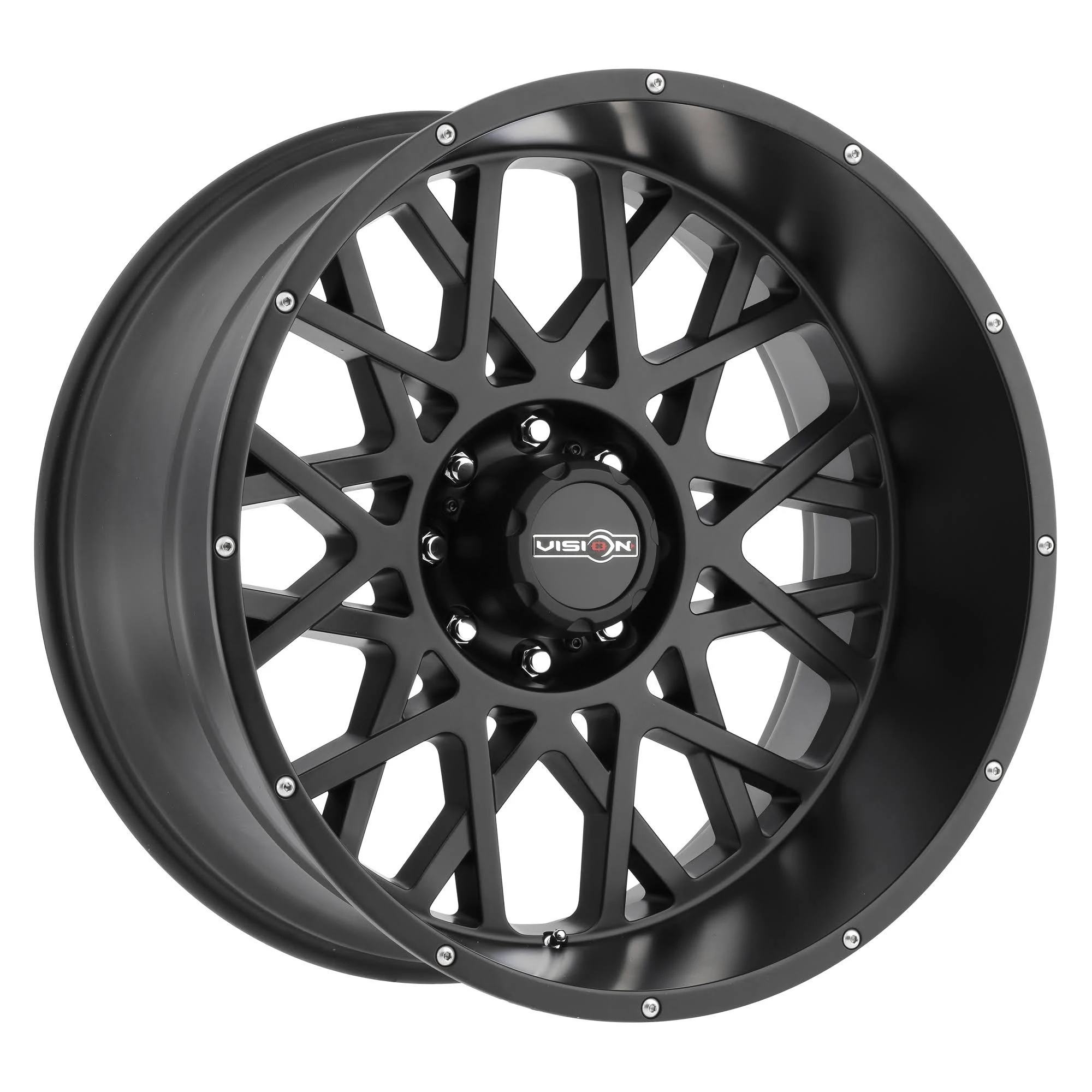 Vision 412 Rocker 20x12 6x135 -51mm Satin Black Wheel Rim 20x22 inch