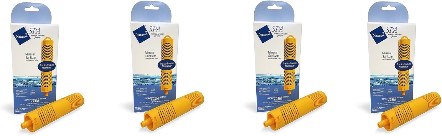 4) New NATURE 2 Zodiac W20750 Spa/Hut Tub Mineral Sanitizer Cartridge Sticks