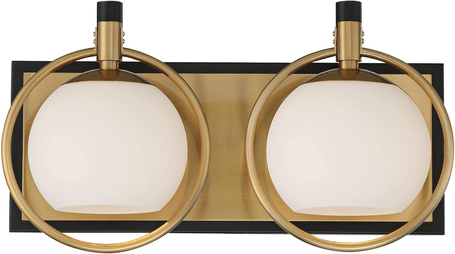 Carlyn Modern Art Deco Wall Light Sconce Warm Brass Black Hardwired 9 1/2