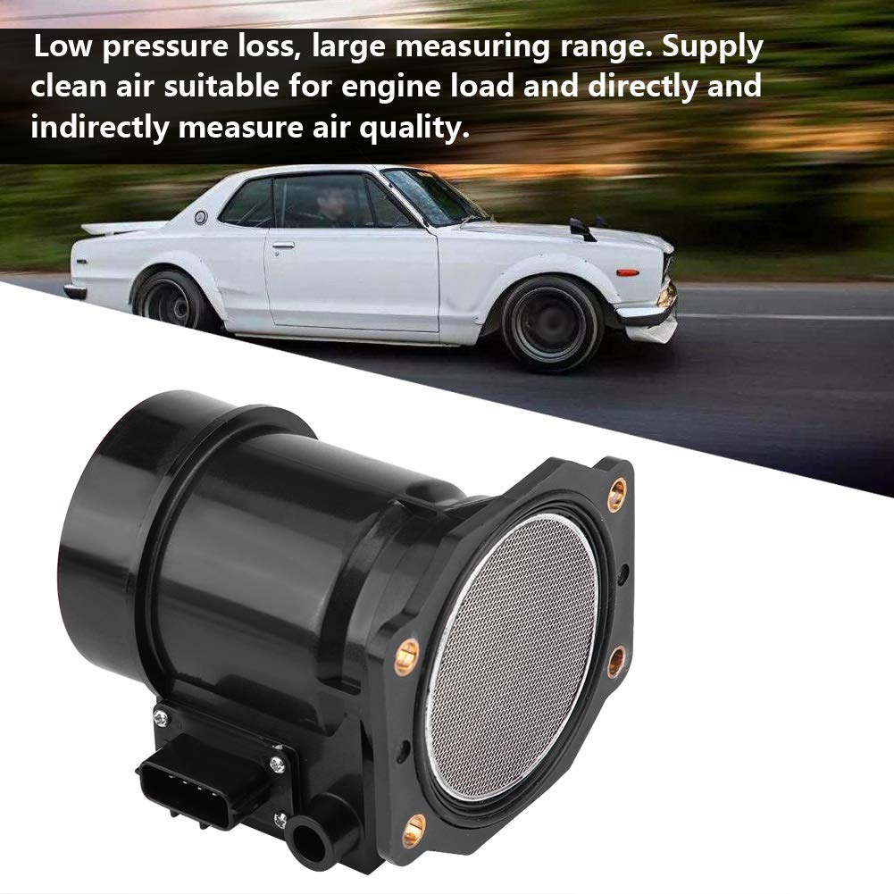 Terisass 22680-02U00 Car Mass Air Flow Meter Black MAF Meter Sensor for Nissan Skyline JDM R32 R33 1989 1990 1991 1992 1993 1994 1995