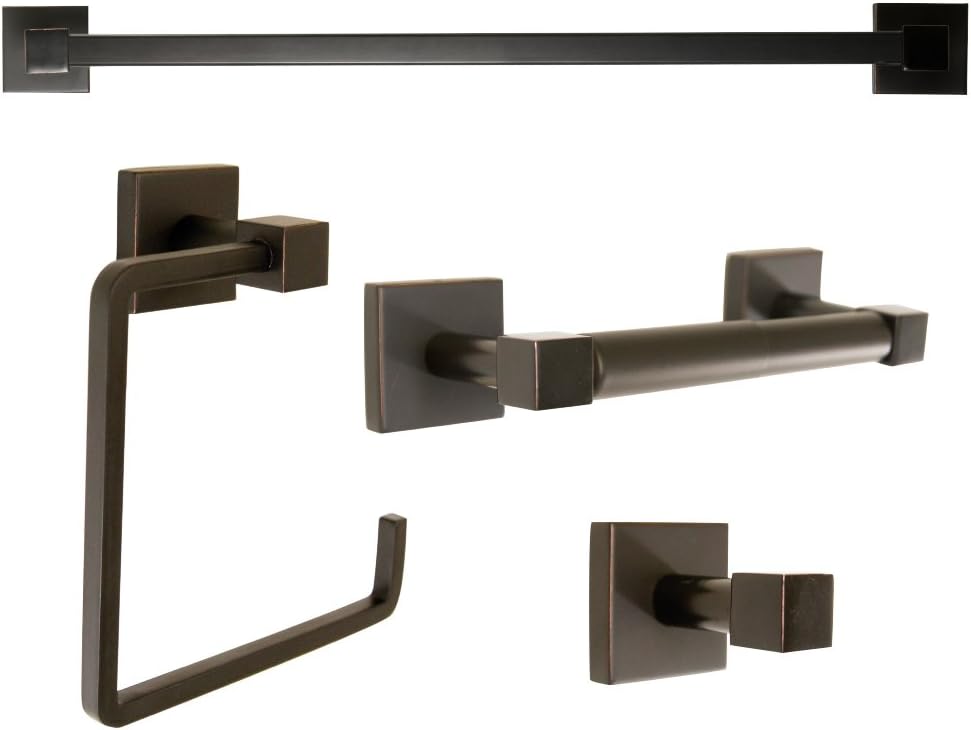 Design House 188540 Karsen 4-Piece Bathroom Accessory Kit, Polished Chrome