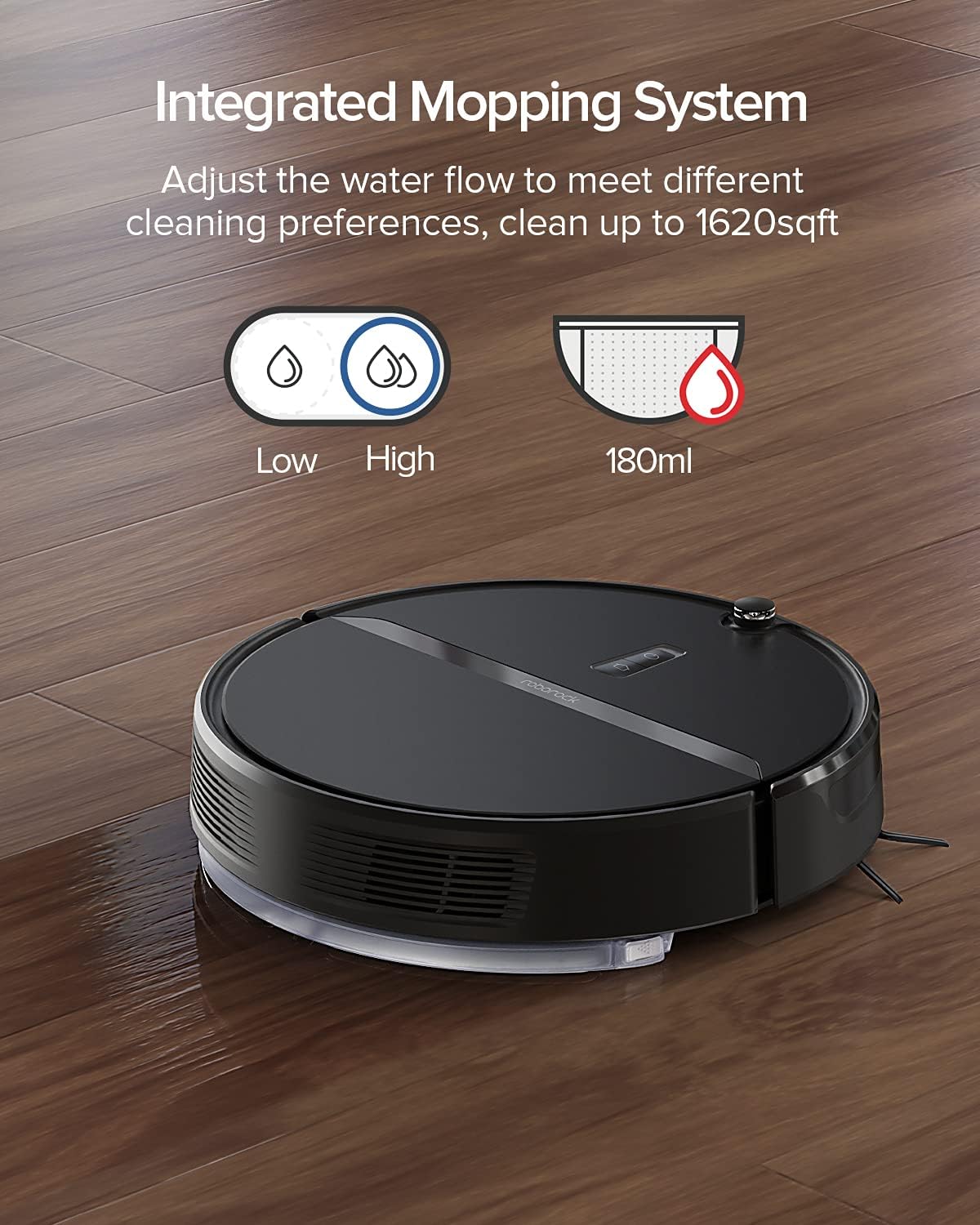 Roborock E4 Mop Robot Vacuum and Mop Cleaner, Internal Route Plan with 2000Pa Strong Suction, 200min Runtime, Carpet Boost, APP Total Control, Ideal for Pets and Larger Home