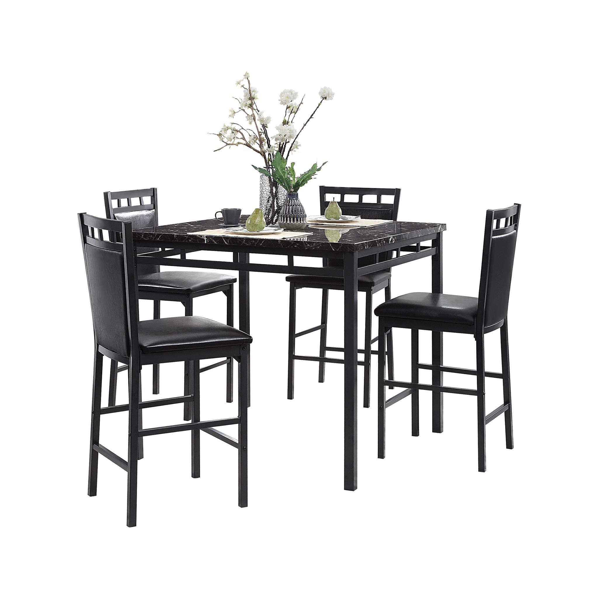 Olney Black 5 Piece Counter Height Dining Set
