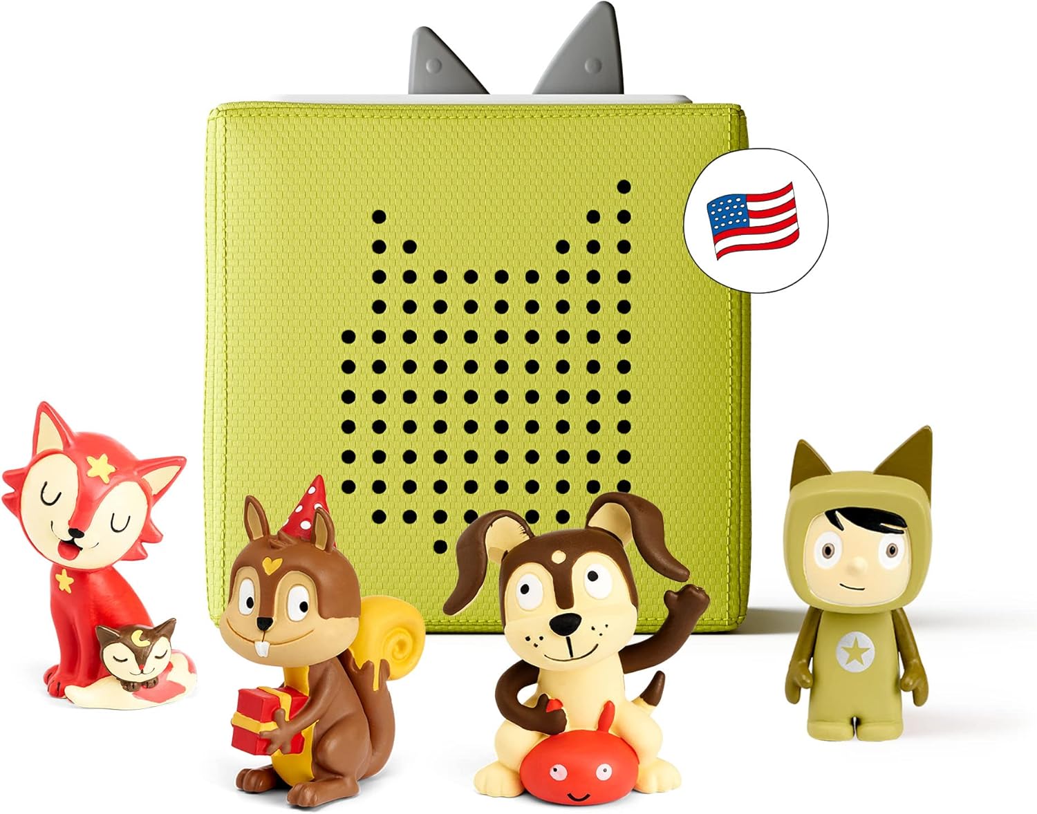 Toniebox Audio Player Starter Set with Playtime Puppy, Bedtime Songs, Celebration Songs, and Creative Audio Character - Green