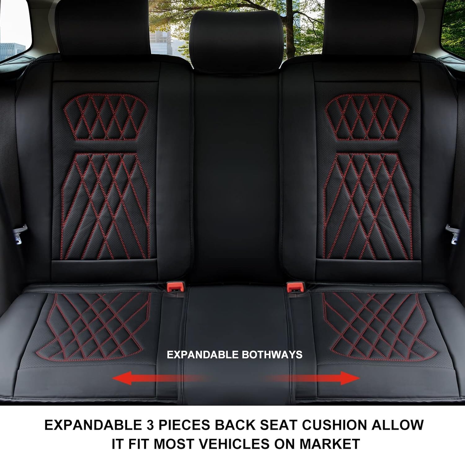 HZKERZH Fit for Subaru Outback 2007-2022 Car Seat Cover 5 Seats Faux Leather Seat Cover Breathable Vehicle Protector Airbag and Heated Cover Compatible