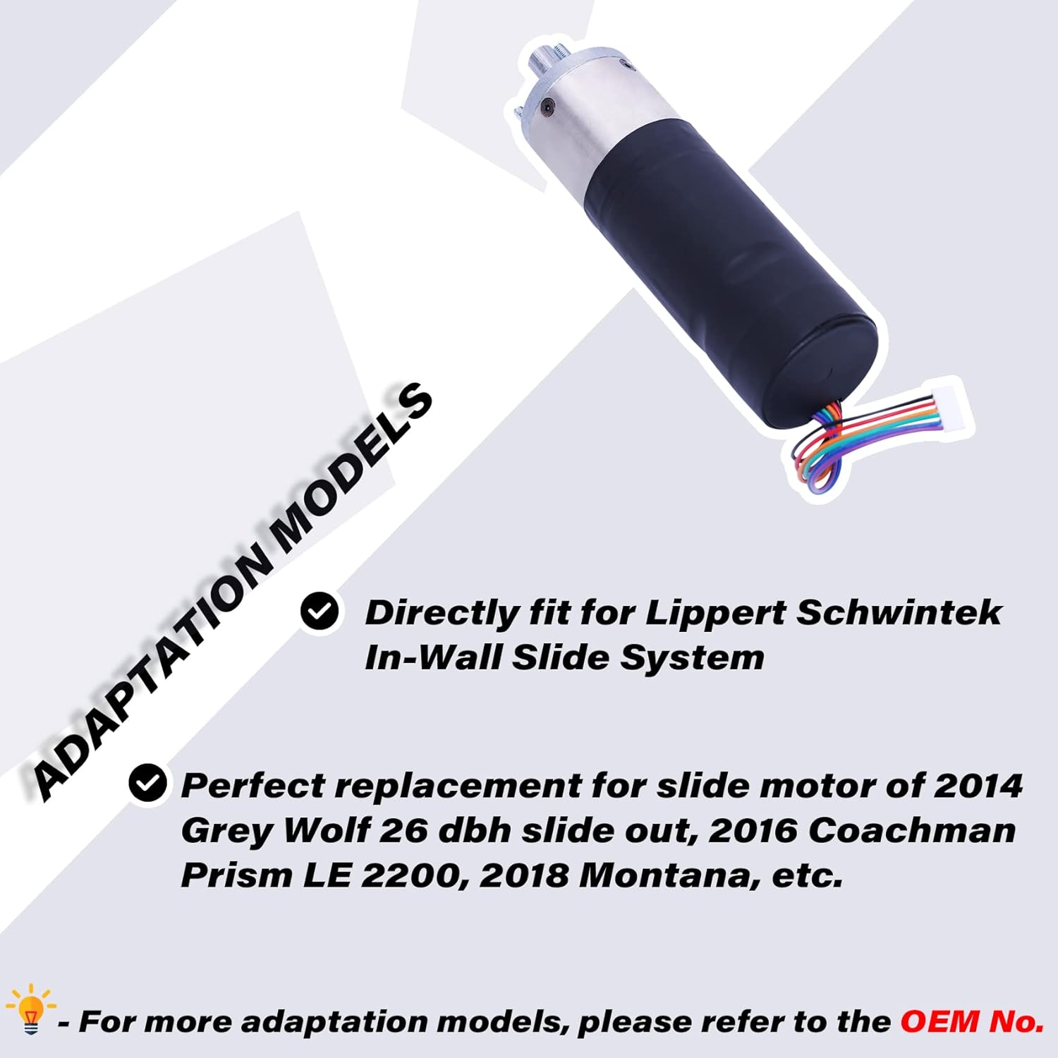 236575, RV In-Wall Slide-Out Motor Compatible with Lippert Schwintek In-Wall Slide System, IG-42 10mm motor Assembly, Slide Motor for Travel Trailer and Camper | 300:1 High Torque Gear Ratio, 12V Pack of 2