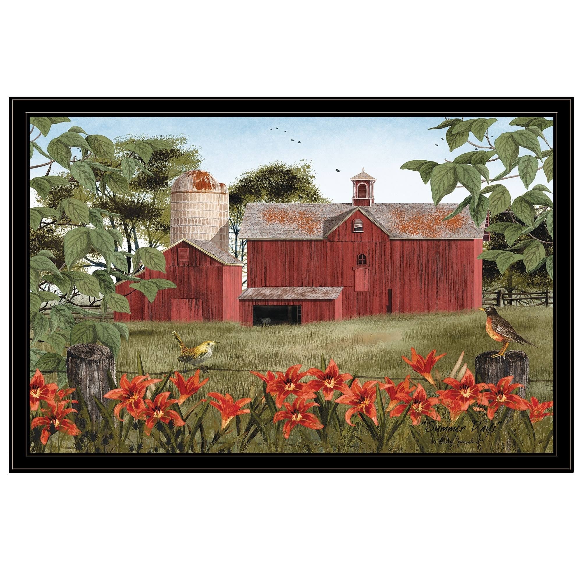 Summer Days by Billy Jacobs, Ready to Hang Framed Print, Black Frame