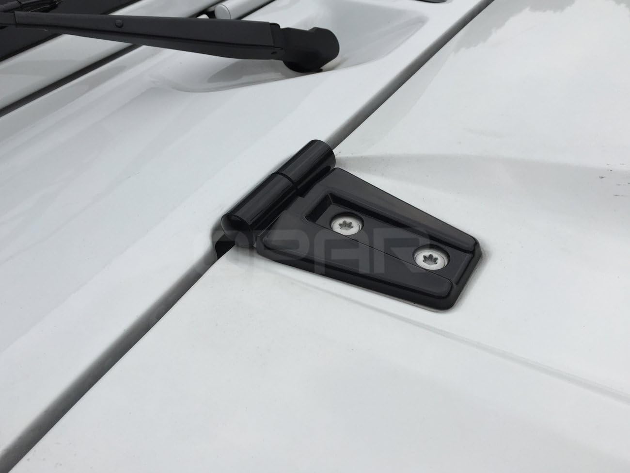 Hooke Road Black Hood Hinge Cover for 2007-2018 Jeep JK Wrangler & Unlimited - Pack of 2