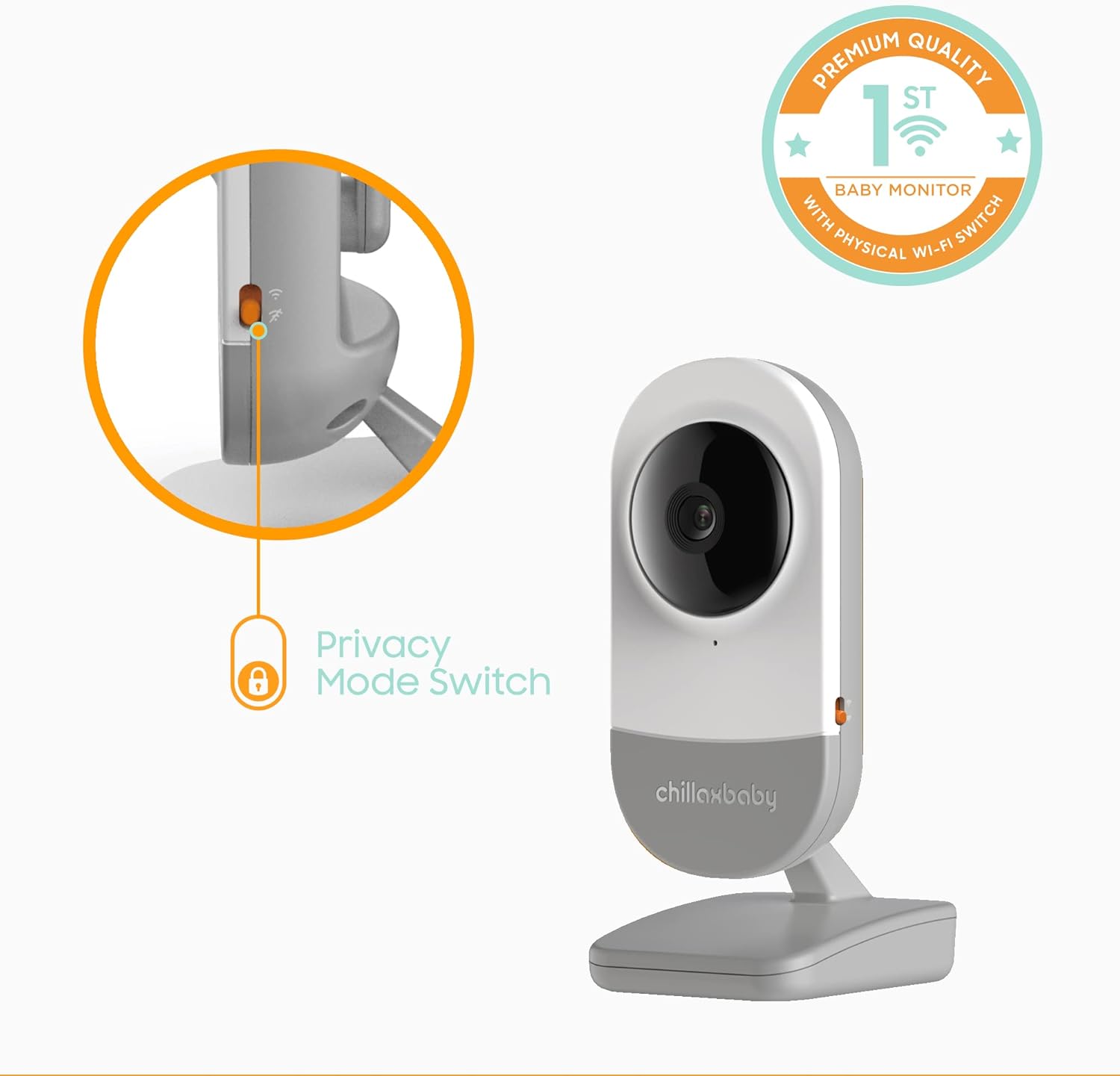 ChillaxBaby Daily Baby DM640 - Baby Monitor with Camera & Control Unit, 4.3