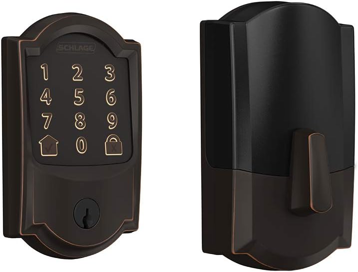 Schlage BE489WB CEN 622 Encode Deadbolt Smart Lock | WiFi Touchscreen Keypad, Matte Black